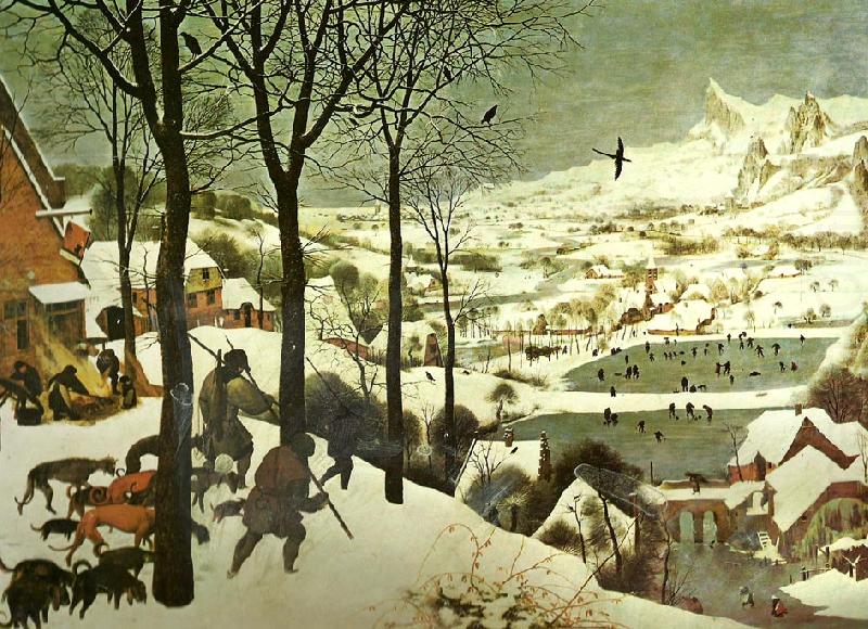 Pieter Bruegel jagarna i snon, januari oil painting picture